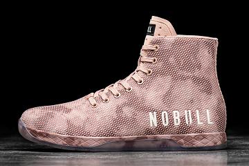 Men's Nobull High-Top Dusty Rose Tie-Dye Trainers Rose | SG O2412K